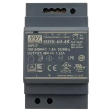 Блок живлення HDR-60-48 48В 1.25А 60Вт для монтажу на DIN рейку та електроживлення промислових систем
