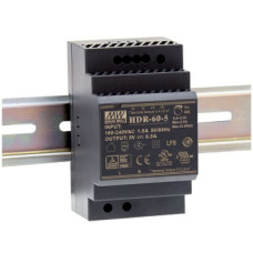 Блок живлення Mean Well HDR-60-12 12В 4.5А для відеоспостереження та охоронних систем з монтажем на DIN-рейку TS-35