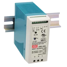 Блок живлення MeanWell DRC-40A для охоронних систем і відеоспостереження, DIN-рейка, 40 Вт, 14 В 1-2 А, 90-264 В AC, ККД 86%, захист від перевантаження