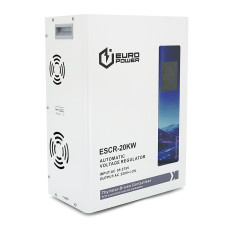 Стабилизатор напряжения тиристорный Europower ESCR-20KW LCD, 20000W, AC 95V-275V, 50Hz/60Hz, aluninum, ≤50dB, Fan, Power factor 100%, 34.3kg, Q1 Стабилизатор напряжения тиристорный Europower ESCR-20KW LCD, 20000W, AC 95V-275V, 50Hz/60Hz, aluninum, ≤50dB, Fan, Power factor 100%, 34.3kg, Q1