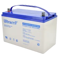 Свинцево-кислотний акумулятор Ultracell UCG100-12 100А·г 12В GEL F10 для систем відеоспостереження та резервного живлення