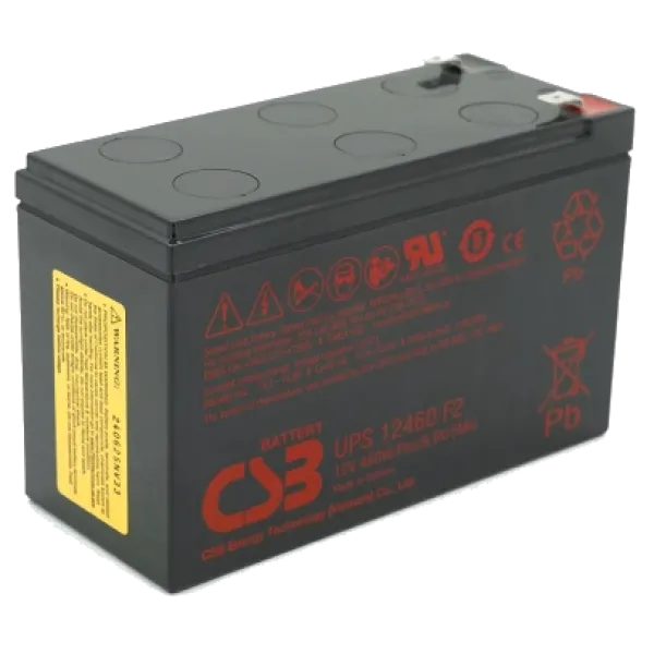 Свинцево-кислотна акумуляторна батарея CSB UPS12460F2 9А•г 12В Свинцево-кислотна акумуляторна батарея CSB UPS12460F2 9А•г 12В