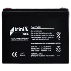 Акумулятор гелевий 12В 75А•год Trinix TGL12V75Ah/20Hr