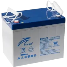Аккумуляторная батарея RITAR DG12-75 12V 75Ah deep cycle GEL для бесперебойного питания и систем видеонаблюдения