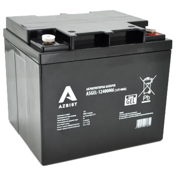 Акумуляторна батарея AZBIST Super GEL ASGEL-12400M6 12V 40Ah Акумуляторна батарея AZBIST Super GEL ASGEL-12400M6 12V 40Ah