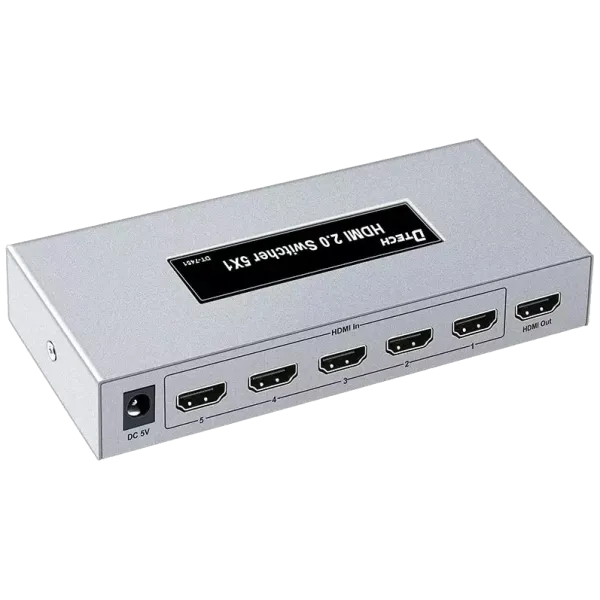 Комутатор 4K HDMI 5X1 Dtech DT-7451 Комутатор 4K HDMI 5X1 Dtech DT-7451