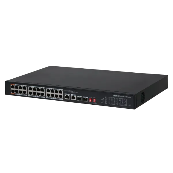 24-портовий некерований PoE DH-PFS3226-24ET-240 24-портовий некерований PoE DH-PFS3226-24ET-240