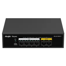 Комутатор 6 портів некерований Ruijie Reyee RG-ES106F-P PoE для організації мережі з попередженням терміну служби 0º - + 45ºC, швидкість пересилання 0.89 мп/с