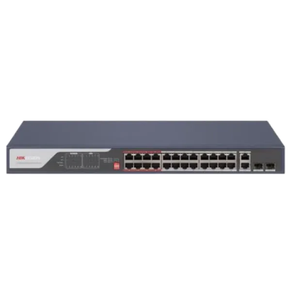 Коммутатор 28 портов неуправляемый Hikvision DS-3E0326P-E(C) PoE для видеонаблюдения с поддержкой PoE и высоким бюджетом энергоснабжения 370 Вт Коммутатор 28 портов неуправляемый Hikvision DS-3E0326P-E(C) PoE для видеонаблюдения с поддержкой PoE и высоким бюджетом энергоснабжения 370 Вт