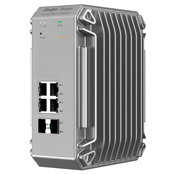 Коммутатор 4 порта управляемый Ruijie RG-NIS3100-4GT2SFP-HP IP40 для сетевой инфраструктуры с PoE, IP40, -40°C - +80°C, 12 Гбит/с, 4x1000Base-T, 2xSFP Коммутатор 4 порта управляемый Ruijie RG-NIS3100-4GT2SFP-HP IP40 для сетевой инфраструктуры с PoE, IP40, -40°C - +80°C, 12 Гбит/с, 4x1000Base-T, 2xSFP