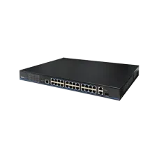 24 порти 10/100 Мбіт/с PoE+ 2 порти Gigabit RJ-45 (1 порт комбінований SFP) UTP3226TS-PSB