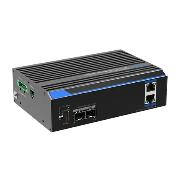 Промисловий 2-портовий некерований комутатор Gigabit+2*SFP (12-48 В) UTP7202GE-POE Промисловий 2-портовий некерований комутатор Gigabit+2*SFP (12-48 В) UTP7202GE-POE