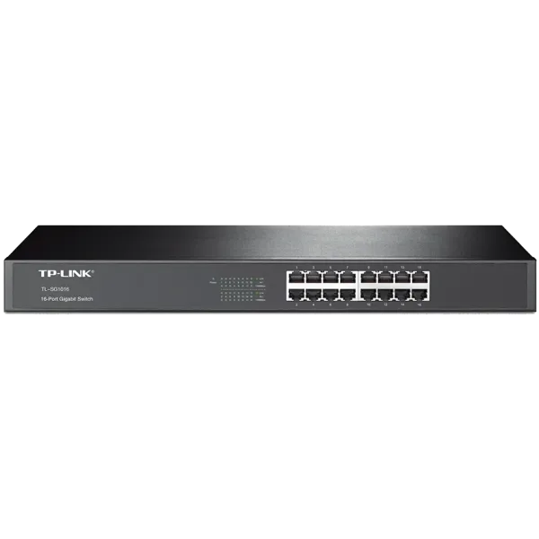 Комутатор 16 портів TP-LINK TL-SG1016 некерований для мережевих підключень з високою швидкістю 1000M Комутатор 16 портів TP-LINK TL-SG1016 некерований для мережевих підключень з високою швидкістю 1000M