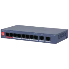 Комутатор керований 8 портів Dahua DH-CS4010-8ET2GT-110 для побудови мережі з PoE, 110 Вт, 10/100/1000M, робоча температура -10º - +55ºC