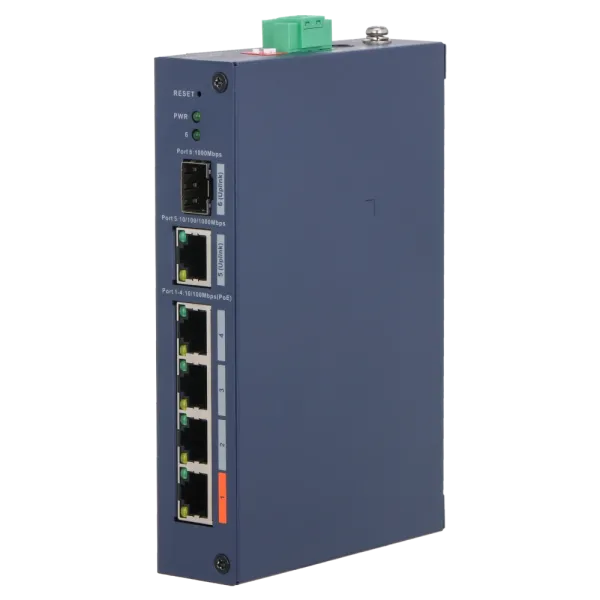 Коммутатор 4 порта управляемый Dahua DH-CHS4106-4ET-60 PoE для видеонаблюдения с поддержкой PoE и бюджетом 60 Вт Коммутатор 4 порта управляемый Dahua DH-CHS4106-4ET-60 PoE для видеонаблюдения с поддержкой PoE и бюджетом 60 Вт