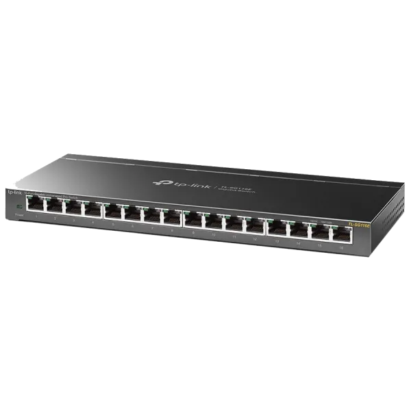 Комутатор 16 портів некерований TP-LINK TL-SG116E 1000M Комутатор 16 портів некерований TP-LINK TL-SG116E 1000M