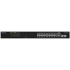 Комутатор 18 портів некерований RG-ES118FGS-LP PoE з 8x RJ45, для високошвидкісної передачі даних у мережевих рішеннях