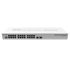 Комутатор 24 порти керований CRS326-24G-2S+RM L2 для швидкісних мереж з 24 RJ45 та 2 SFP+ портами, відповідний для використання в умовах -40º - + 60ºC
