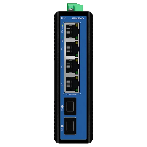 Комутатор 6 портів некерований Ewind EW-PIS1806-4GE для мережевого підключення з підтримкою PoE та резервним живленням Комутатор 6 портів некерований Ewind EW-PIS1806-4GE для мережевого підключення з підтримкою PoE та резервним живленням