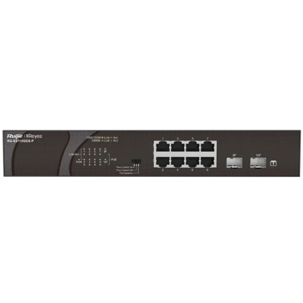 Комутатор 8 портів некерований Ruijie Reyee RG-ES110GDS-P PoE