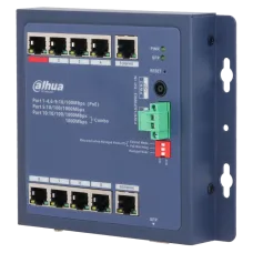 Комутатор 9 портів керований Dahua DH-CHS4110-8ET-90-F PoE
