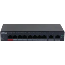 Комутатор 8 портів керований DH-CS4010-8GT-110 PoE для організації мережі з підтримкою PoE і керування доступом, робоча температура -10º - +55ºC