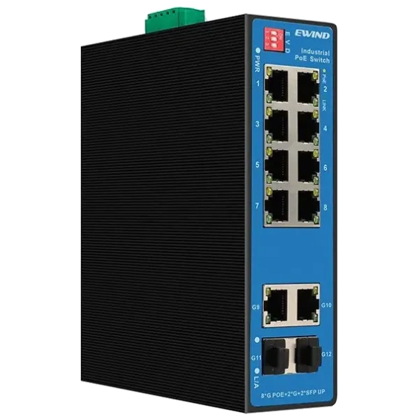 Коммутатор 12 портов неуправляемый EW-PIS1812-8GE для PoE сетей с поддержкой резервного питания и рабочей температурой от -40º до +75º Коммутатор 12 портов неуправляемый EW-PIS1812-8GE для PoE сетей с поддержкой резервного питания и рабочей температурой от -40º до +75º