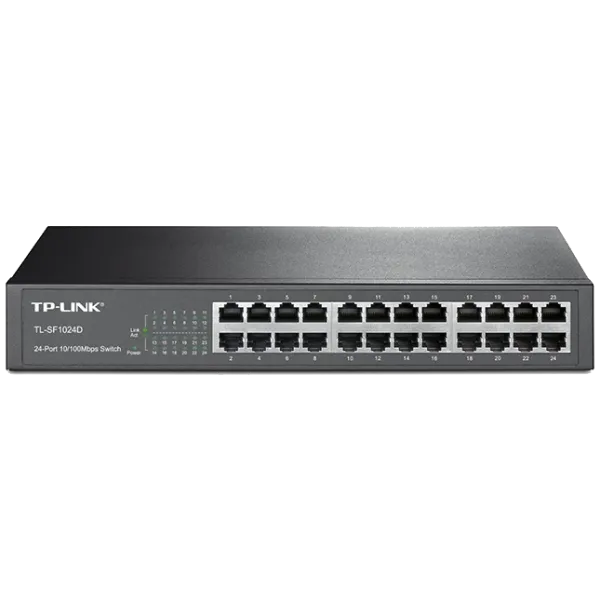 Комутатор 24 порти некерований TP-LINK TL-SF1024D Комутатор 24 порти некерований TP-LINK TL-SF1024D