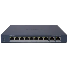 Комутатор 8 портів керований DS-3E1510P-EIV2 PoE для відеоспостереження з підтримкою IEEE802.3af/at, 110 Вт, 0º-40ºC, 218x28x109 мм