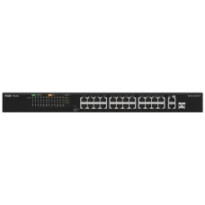 Комутатор 26 портів некерований RG-ES126FGS-P PoE для організації мережі 10/100М з комбо-портами та живленням 100-240В AC