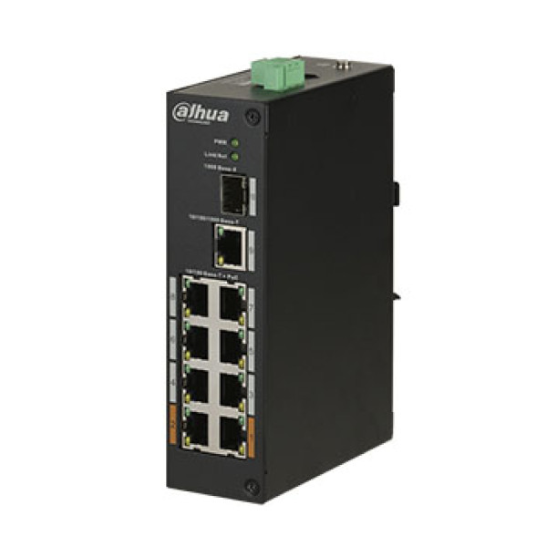 Комутатор 8 портів некерований DH-PFS3110-8ET-96 POE для побудови системи відеоспостереження з бюджетом 96 Вт та підтримкою PoE Комутатор 8 портів некерований DH-PFS3110-8ET-96 POE для побудови системи відеоспостереження з бюджетом 96 Вт та підтримкою PoE