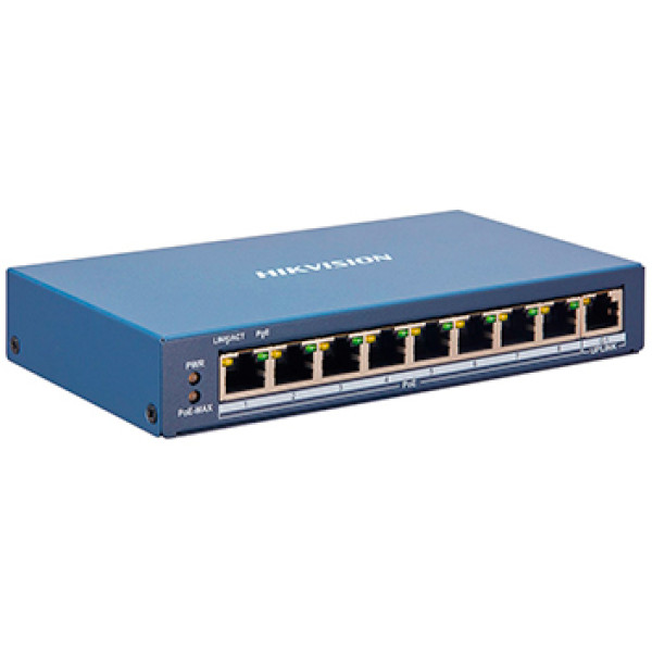 8-портовый керований POE комутатор Hikvision DS-3E1309P-EI