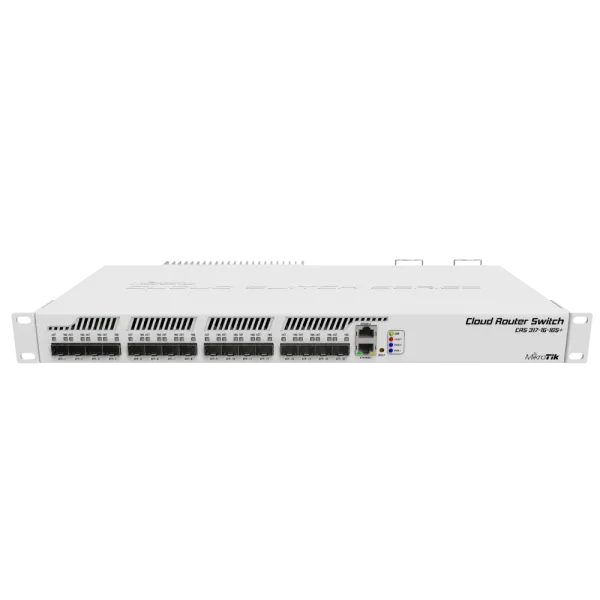 Комутатор 16 портів керований CRS317-1G-16S+RM SFP+ для швидкісного з'єднання до 10 Гбіт в системах мережевого обладнання Комутатор 16 портів керований CRS317-1G-16S+RM SFP+ для швидкісного з'єднання до 10 Гбіт в системах мережевого обладнання