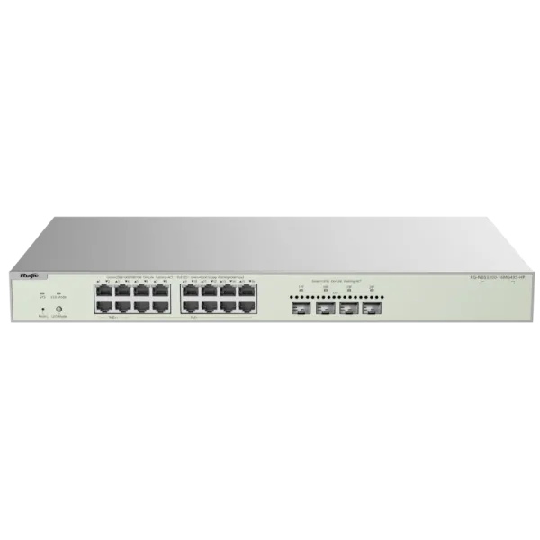 Комутатор 20 портів керований Ruijie RG-NBS3300-16MG4XS-HP PoE Комутатор 20 портів керований Ruijie RG-NBS3300-16MG4XS-HP PoE