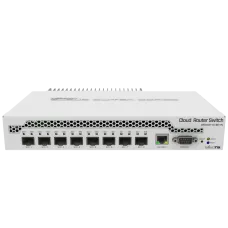 Комутатор 8 портів керований CRS309-1G-8S+IN 10G SFP+ для швидкісних мереж з PoE, робоча температура -40º до +70º, DC 12-57В