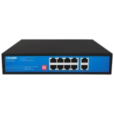 Комутатор 10 портів некерований EW-S1910G-AP PoE для живлення і передачі даних з підтримкою AI Watchdog та VLAN для організації мережі