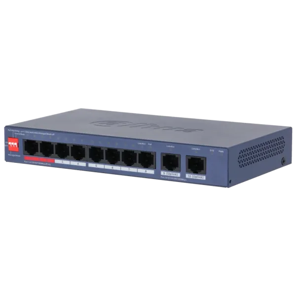 Комутатор 8 портів керований Dahua DH-CS4010-8GT-110-V2 PoE Комутатор 8 портів керований Dahua DH-CS4010-8GT-110-V2 PoE
