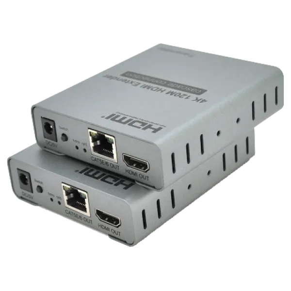 Одноканальний активний подовжувач HDMI по UTP кабелю з управлінням до 120м