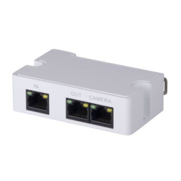 PoE розширювач для охоронної системи Dahua DH-PFT1300, 2x PoE RJ45 (100M), до 300м з PFT1200, споживана потужність до 3Вт, компактний розмір 79x52x23 мм