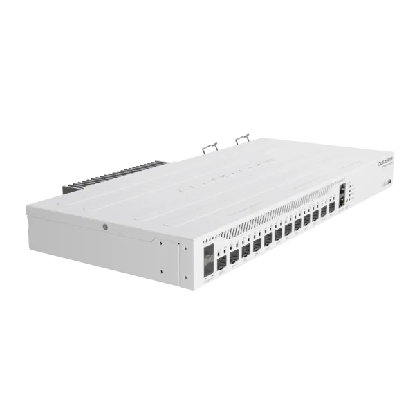 Маршрутизатор 15-портовий MikroTik CCR2004-1G-12S+2XS для швидкісних мереж з 12 SFP+ та 2 SFP28 портами, 4-ядерний процесор, підтримка RouterOS L6 Маршрутизатор 15-портовий MikroTik CCR2004-1G-12S+2XS для швидкісних мереж з 12 SFP+ та 2 SFP28 портами, 4-ядерний процесор, підтримка RouterOS L6