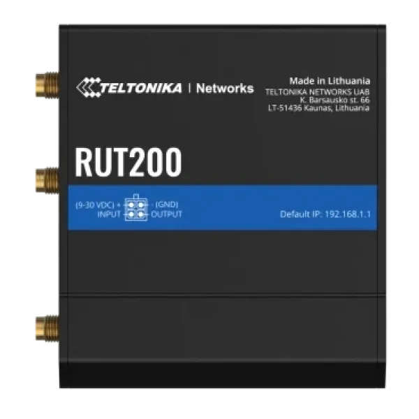Промисловий стільниковий маршрутизатор Teltonika RUT200 з 4G LTE, Wi-Fi Промисловий стільниковий маршрутизатор Teltonika RUT200 з 4G LTE, Wi-Fi