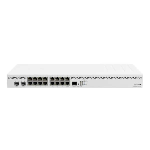 Маршрутизатор MikroTik CCR2004-16G-2S+ для организации сети с 16 портами Ethernet и 2 SFP+ для высокоскоростного соединения Маршрутизатор MikroTik CCR2004-16G-2S+ для организации сети с 16 портами Ethernet и 2 SFP+ для высокоскоростного соединения