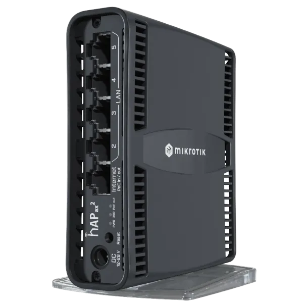 Wi-Fi роутер Mikrotik hAP ax² (C52iG-5HaxD2HaxD-TC) WiFi 6 Wi-Fi роутер Mikrotik hAP ax² (C52iG-5HaxD2HaxD-TC) WiFi 6