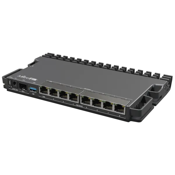 Маршрутизатор MikroTik RB5009UPr+S+IN 2.5G Ethernet 10G SFP+ PoE для швидкісного підключення та живлення мережевого обладнання Маршрутизатор MikroTik RB5009UPr+S+IN 2.5G Ethernet 10G SFP+ PoE для швидкісного підключення та живлення мережевого обладнання