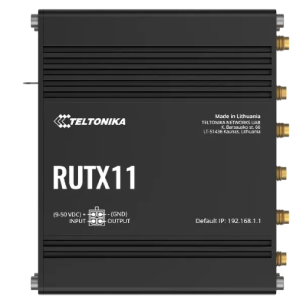 Промисловий стільниковий маршрутизатор Teltonika RUTX11 Промисловий стільниковий маршрутизатор Teltonika RUTX11