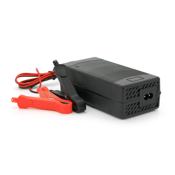 Зарядний пристрій для акумуляторів LiFePO4 12V 10A 120W з крокодилами для електроквадрациклів, електронавантажувачів та електрочовнів Зарядний пристрій для акумуляторів LiFePO4 12V 10A 120W з крокодилами для електроквадрациклів, електронавантажувачів та електрочовнів