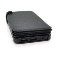Павербанк Power bank 12000 mAh Solar для зарядки смартфонів і гаджетів, сонячна панель 5V 200mA, 2xUSB 5V 1A 2.1A, ударозахищений прогумований корпус чорний Павербанк Power bank 12000 mAh Solar для зарядки смартфонів і гаджетів, сонячна панель 5V 200mA, 2xUSB 5V 1A 2.1A, ударозахищений прогумований корпус чорний