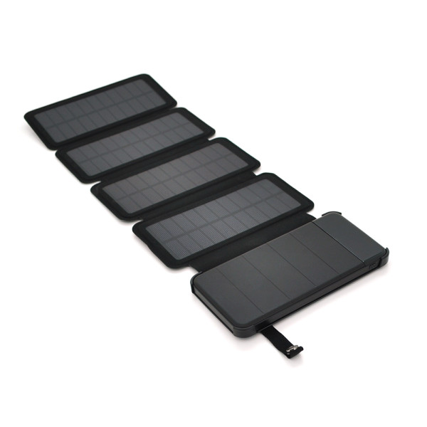 Павербанк Power bank 12000 mAh Solar для зарядки смартфонів і гаджетів, сонячна панель 5V 200mA, 2xUSB 5V 1A 2.1A, ударозахищений прогумований корпус чорний Павербанк Power bank 12000 mAh Solar для зарядки смартфонів і гаджетів, сонячна панель 5V 200mA, 2xUSB 5V 1A 2.1A, ударозахищений прогумований корпус чорний