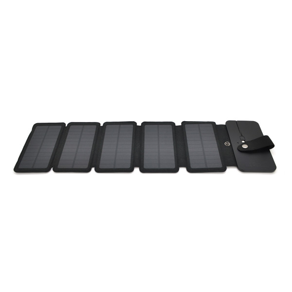Solar panel 5 Foldings, built-in microUSB cable, Output: 5 /1,2 А(USB), plastic, Black, Corton box Solar panel 5 Foldings, built-in microUSB cable, Output: 5 /1,2 А(USB), plastic, Black, Corton box