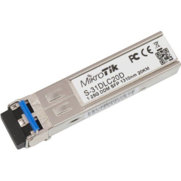 Оптичний модуль SFP 1.25G S-31DLC20D для однохідних волоконних з'єднань на відстані до 20 км з роз'ємом LC 1310 нм Оптичний модуль SFP 1.25G S-31DLC20D для однохідних волоконних з'єднань на відстані до 20 км з роз'ємом LC 1310 нм